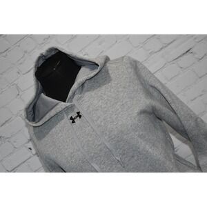 Under Armour Hoodie Women Medium Gray ColdGear Pullover Fleece Logo MD
